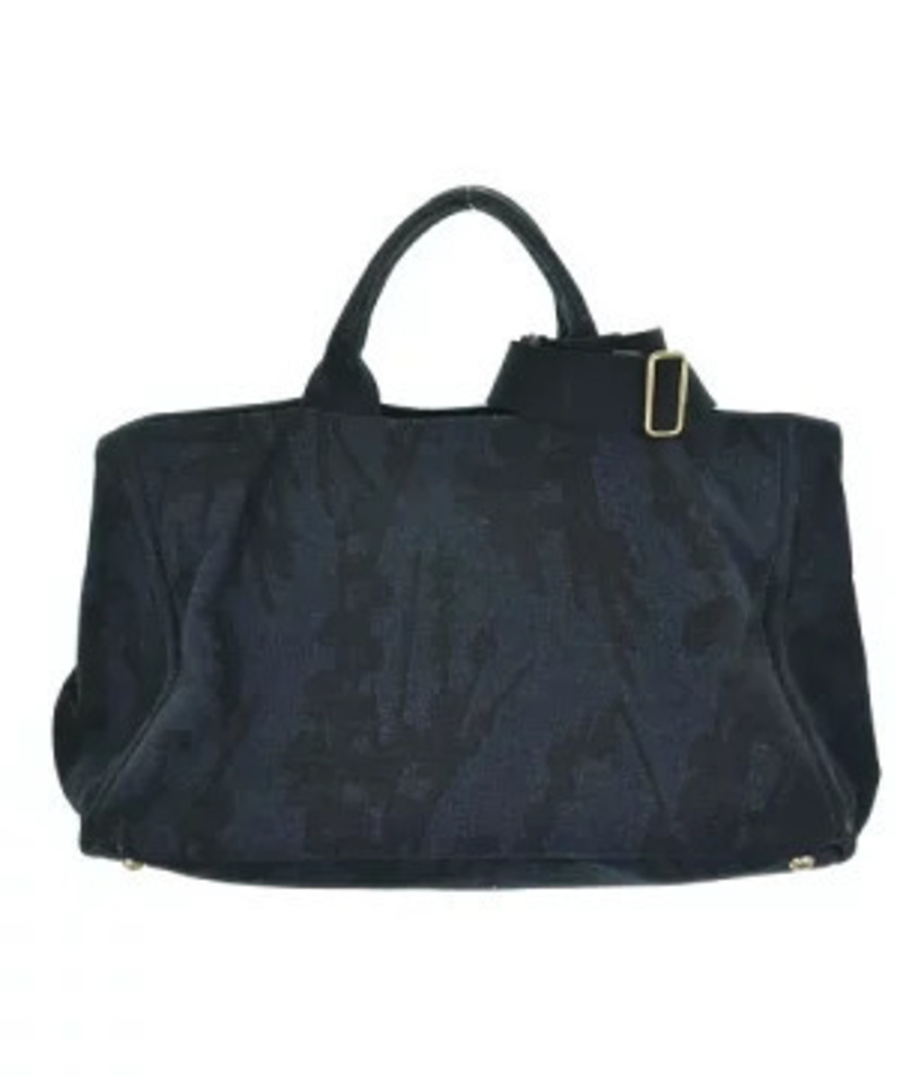 Prada black Canapa canvas tote bag